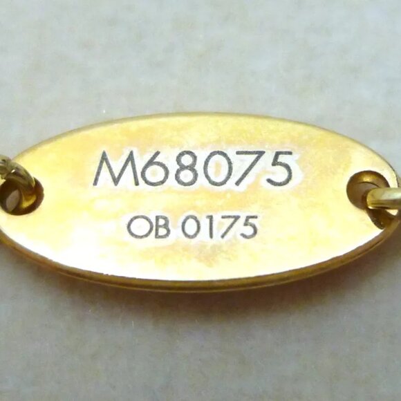 LOUIS VUITTON Sautoir Logo LV Long Necklace M68075 Gold/Silver - Picture 6 of 9